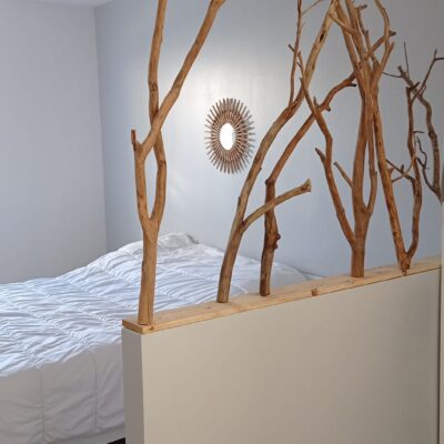 Paravent châtaignier et eucalyptus