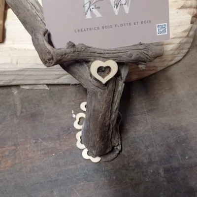 Porte carte en bois flotté avec cœur par Kalos Wood